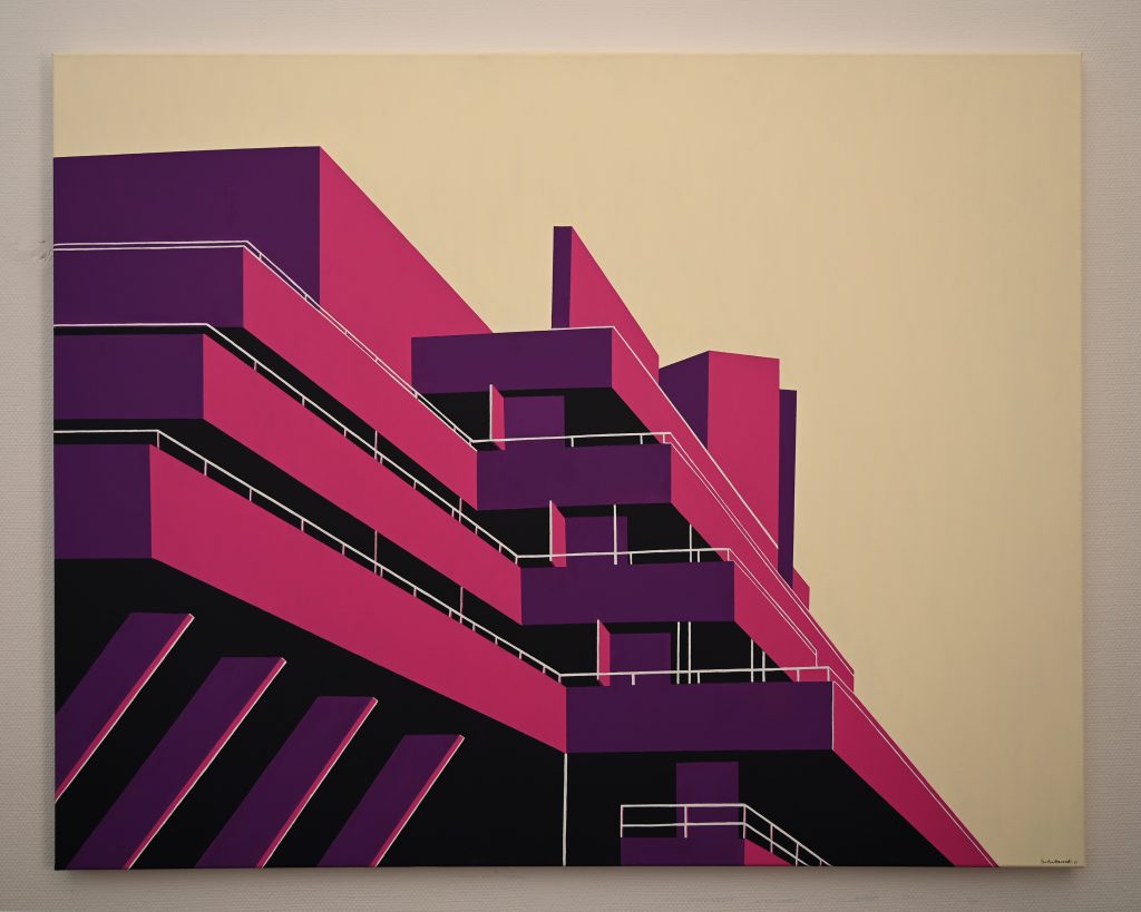 Frida Starvid_National Theatre Purple_vinyl on canvas 120x150