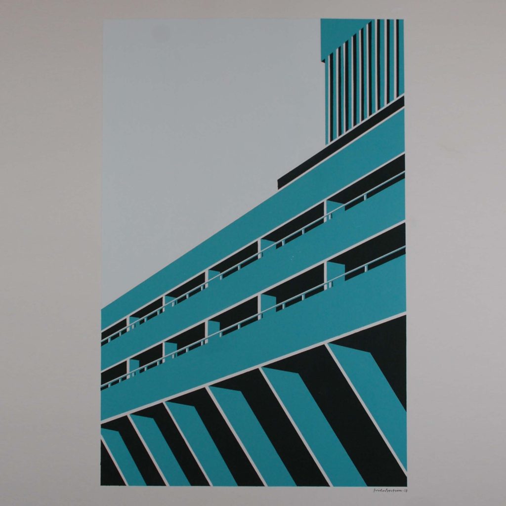 Frida Starvid_national_theatre_on_paper_blue 50x70
